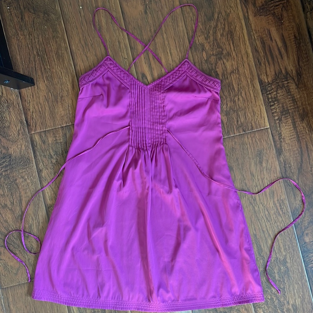 Ecote fuschia sun dress with beautiful stitching details